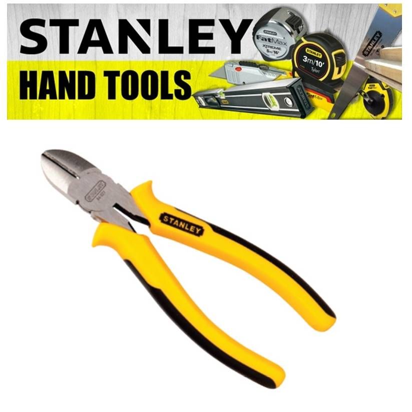 STANLEY DIAGONAL PLIERS 6' BI-MATERIAL DIAGONAL CUTTING PLIERS CARBON STEEL POLISHED