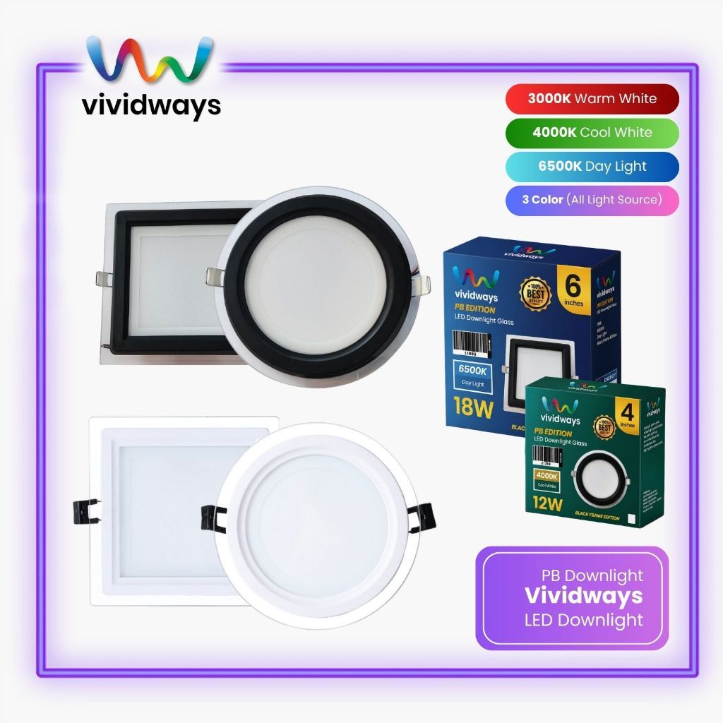 VIVIDWAYS VW- 12W-4"SQUARE DOB LED DOWNLIGHT 6000K