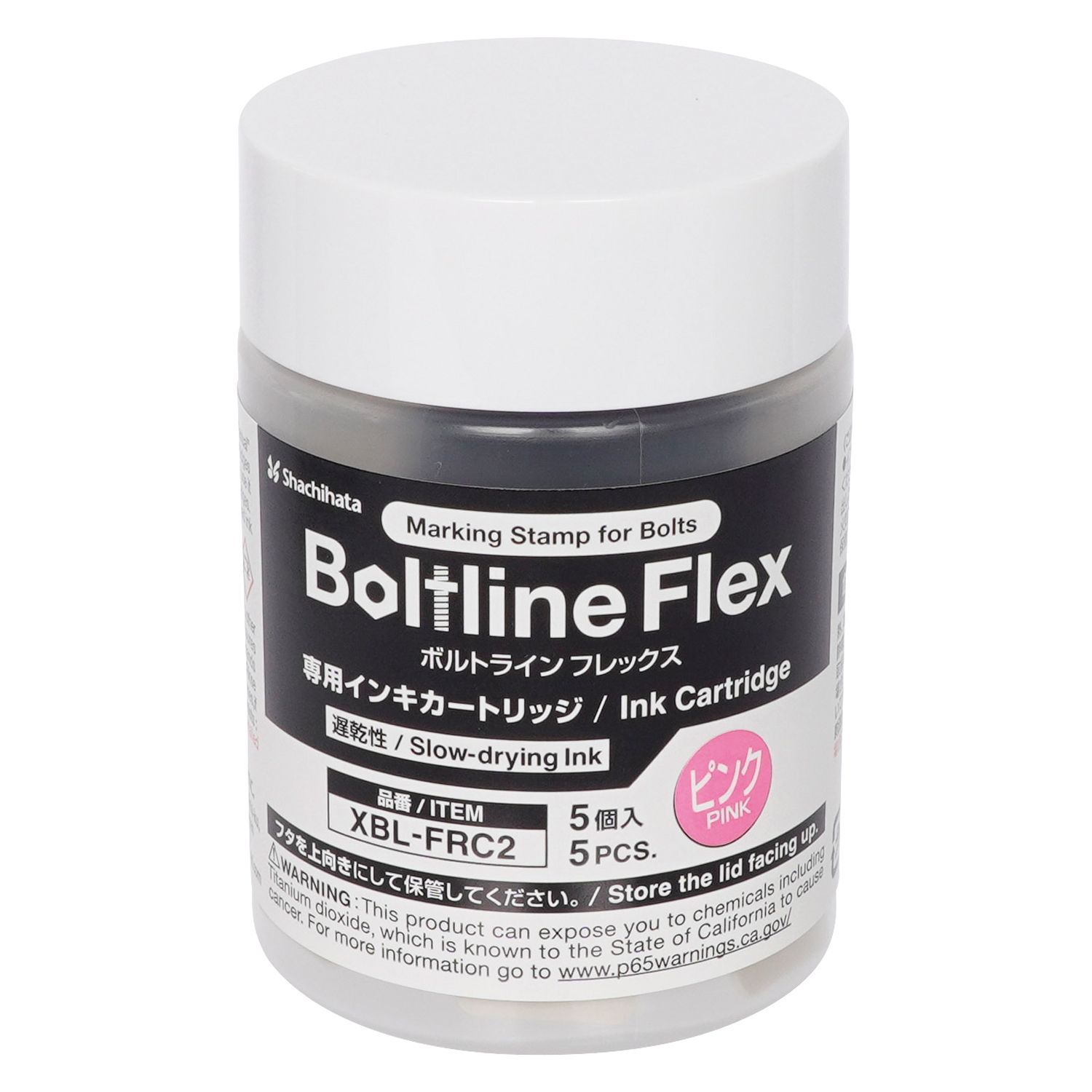 [PRE-ORDER] BOLTLINE FLEX Stamp Slow Dry Ink Catridge 5pcs - 6 Inks Colours Pink