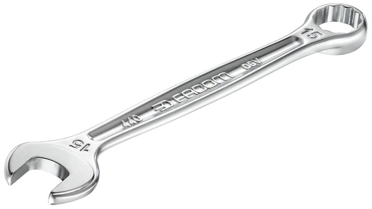 Facom Metric 23 mm Satin Chrome Combination Spanner - 440.23