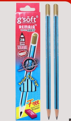 G'Soft Quality 2B Writing Pencils 488R X12's 2B Pencil PI-488-KK