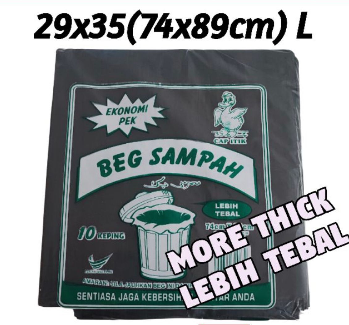 Duck Beg Sampah 29x35 inch (74x89cm) Lebih Tebal Heavy Duty Garbage Bag Rubbish Bag