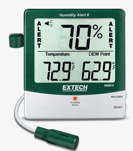 Extech 445815 Hygro-Thermometer Humidity Alert w/Dew Point