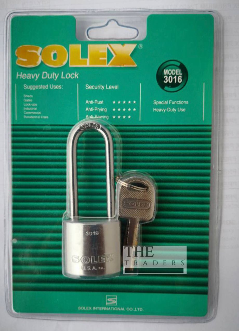 SOLEX 3016 Long Shackle Heavy Duty Padlock