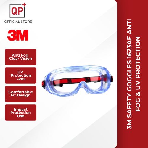 3M SAFETY GOGGLES 1623AF ANTI FOG & UV PROTECTION l CERMIN MATA KESELAMATAN l 安全护目镜-