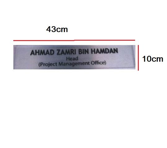 Plastic Acrylic Plate Name RTSB