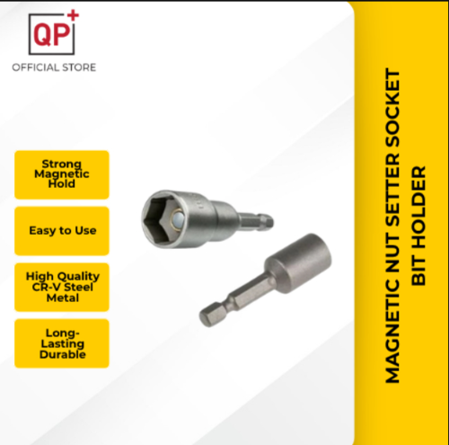 MAGNETIC NUT SETTER  MAGNETIC SOCKET BIT HOLDER l PEMEGANG PENETAP NUT MAGNETIK l 磁性螺母安装固定器-65MM,5 PCS