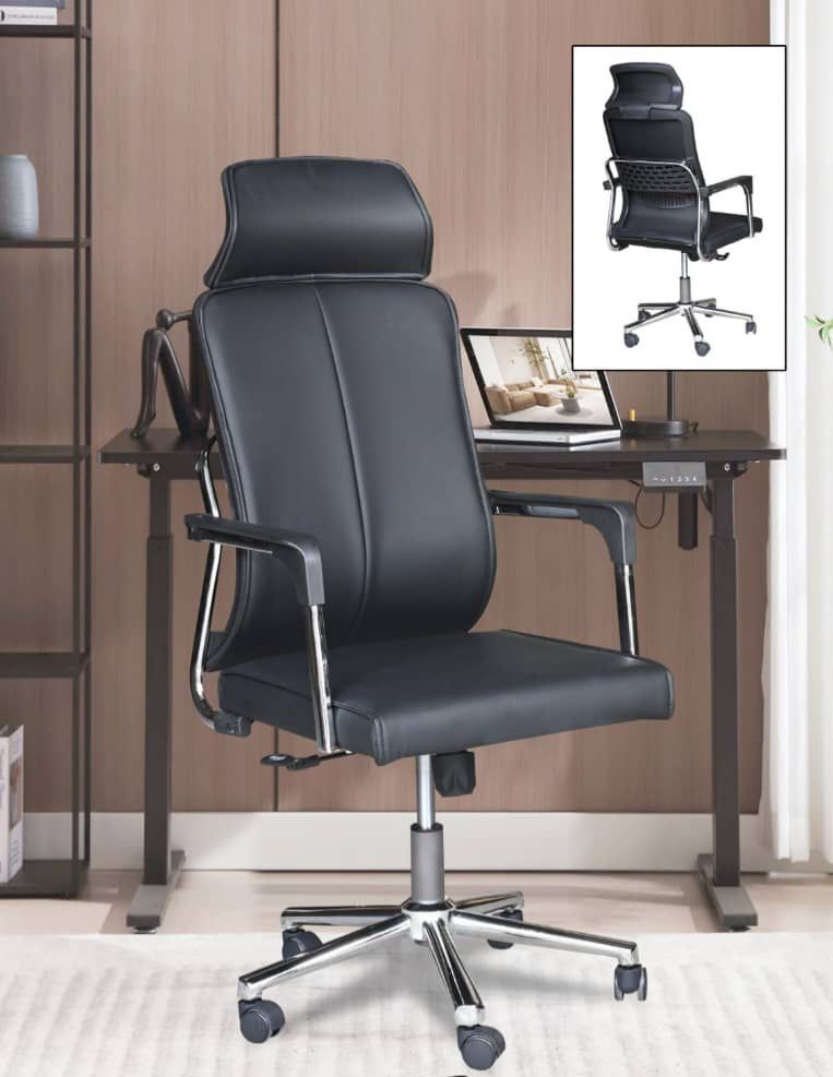 Full Mesh Ergonomic Office Chair PU Leather