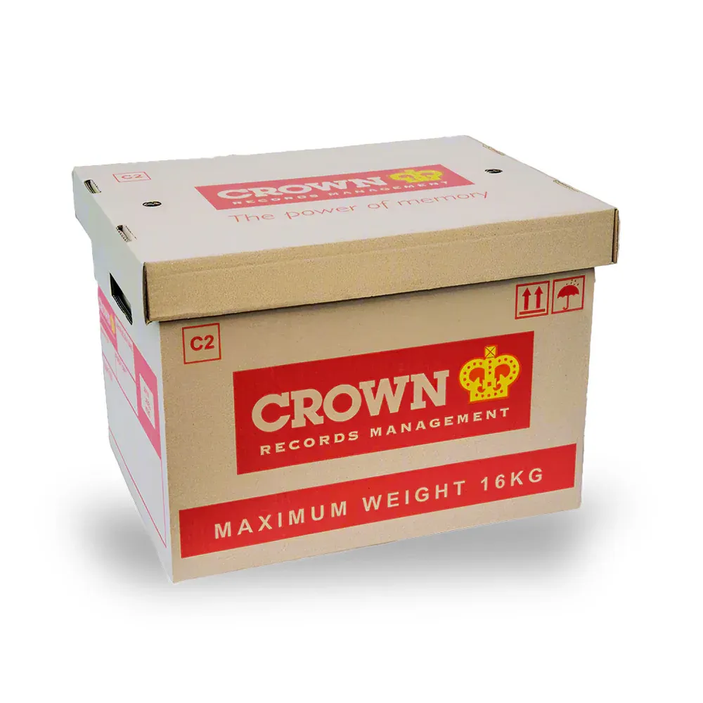 CROWN Document Storage Box with Lid (406(L) x318(W) x330(H)mm)