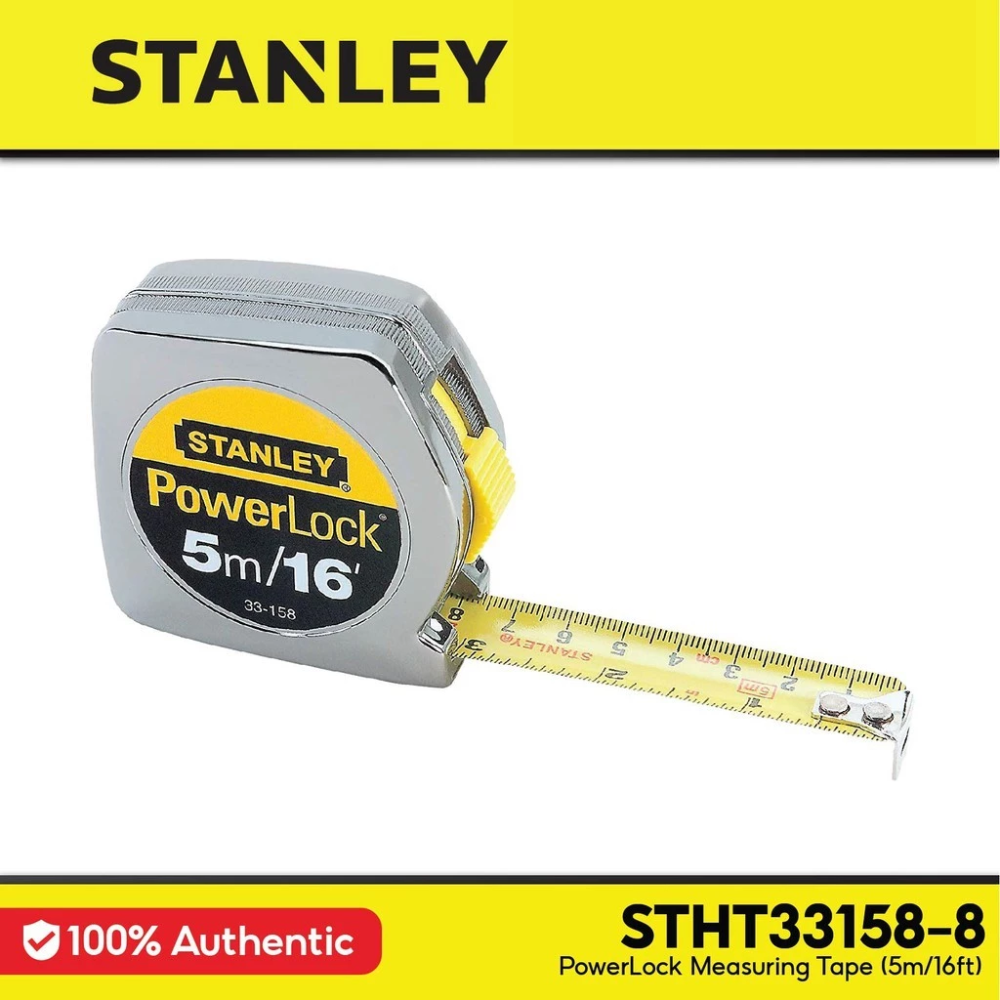 STANLEY Powerlock Measuring Tape Rule - 5M/16ft