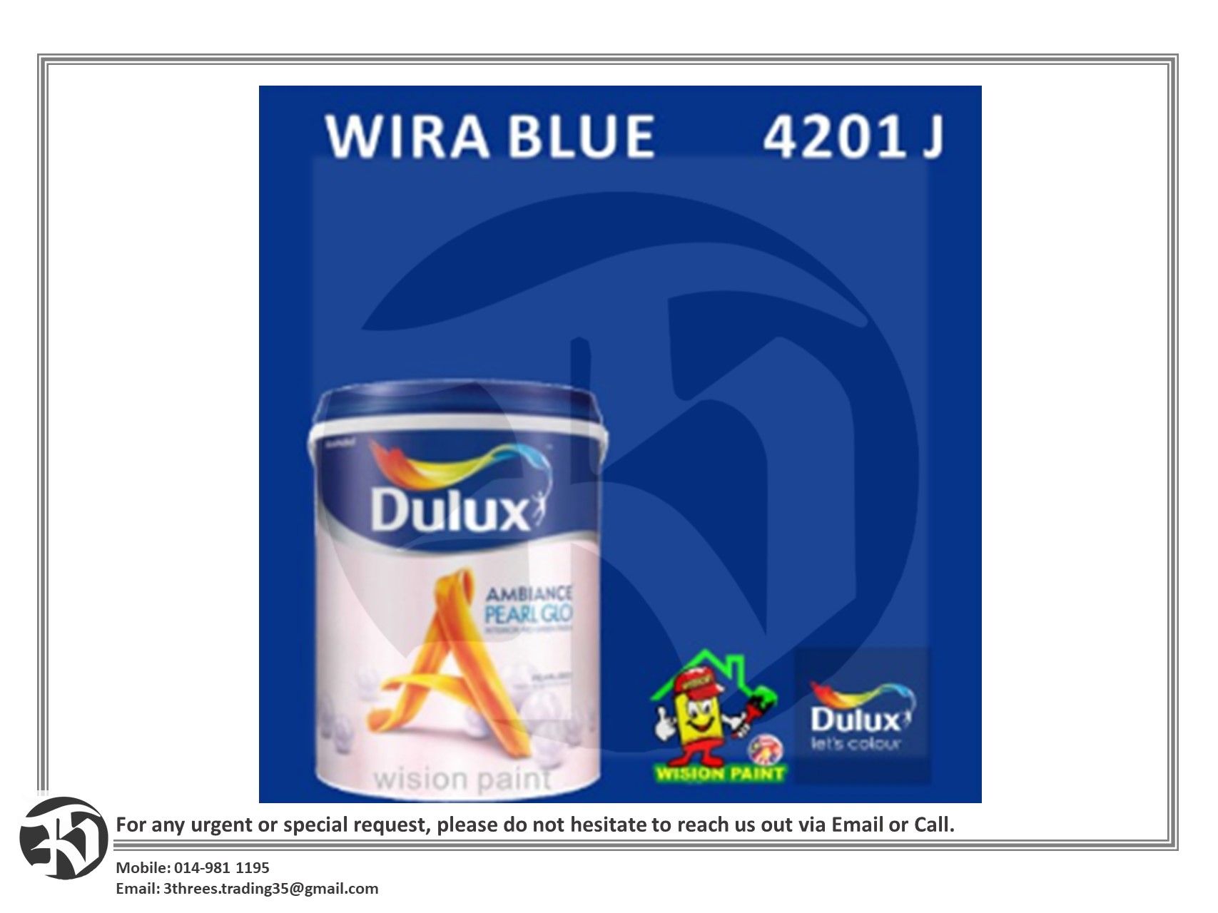 PAINT,OIL BASE BLUE,5L - BLUE SKY SERIES