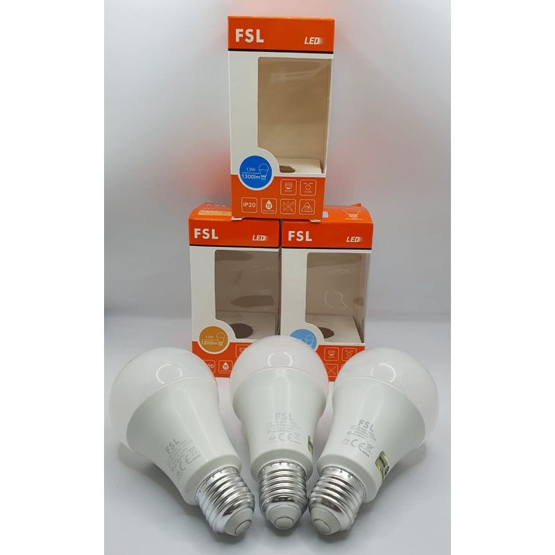 FSL 13W A70 E27 LED LAMP BULB (SIRIM APPROVE) 6500K , 4000K AND 3000K