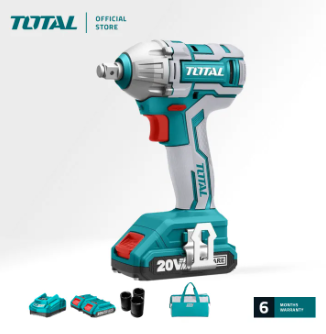 TOTAL TIWLI2001 LI-ION CORDLESS IMPACT WRENCH (NOTE: NOT ADVISABLE FOR REMOVING AND TIGHTENING ANY VEHICLE LUG NUTS AS THIS MACHINE CAN ONLY PROVIDE A MAXIMUM TORQUE OF 300NM. BRUSHLESS MOTOR.)