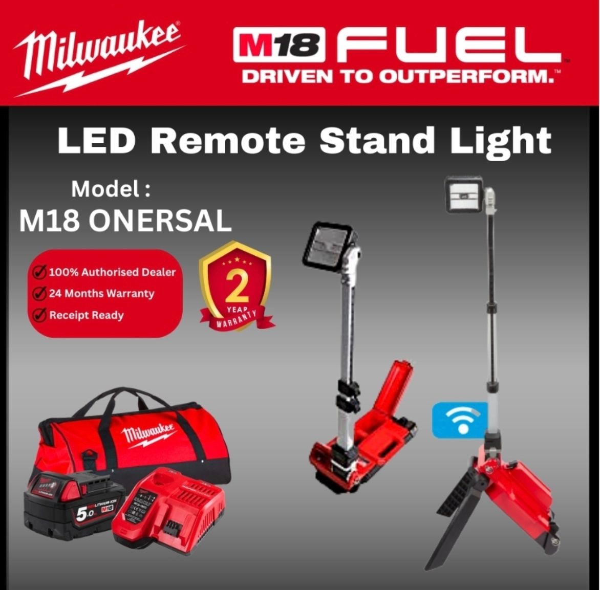Milwaukee M18â„¢ LED Remote Stand Light