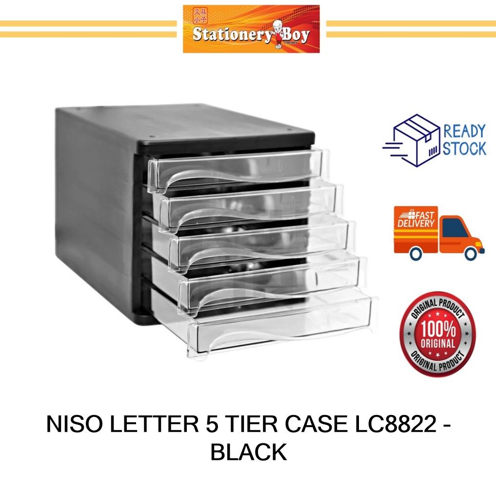 NISO 8822(5 TIER) LETTER CASE - BLACK