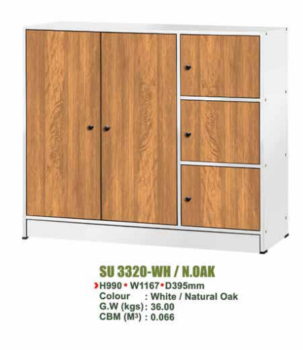SU CHILDREN WARDROBE SU 3320 - WH/N.OAK & WH/WN