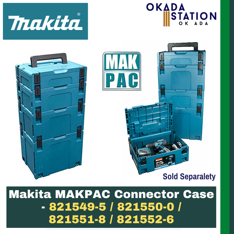 Makita MAKPAC Connector Case - 821549-5(Small) / 821550-0(Medium) / 821551-8(Large) / 821552-6 (Extra Large) / / Connector Box / Tool Storage Box /MAKPAC Connector Box