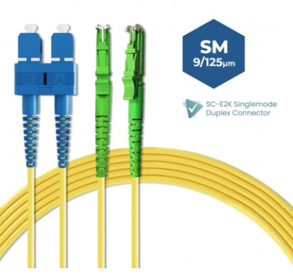 SC/UPC-E2K/APC SINGLEMODE DUPLEX FIBER OPTIC PATCH CABLE 3M 5M 10M 20M