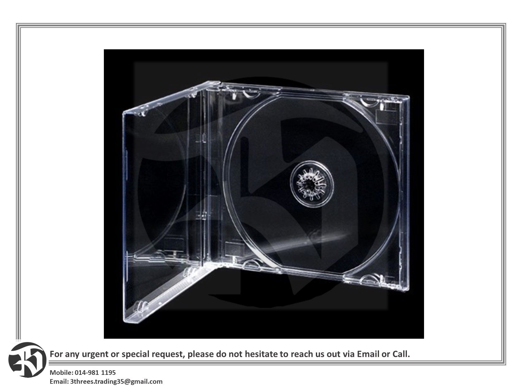 CD/VCD/DVD Single 1 Disc Jewel Case Casing