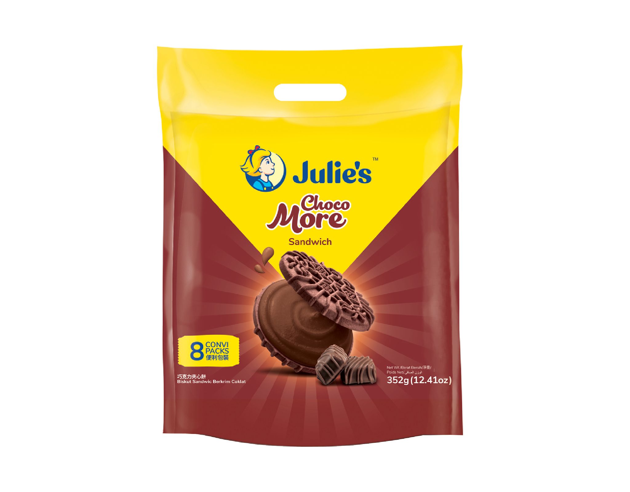 Julie’s Choco More Sandwich 352g X 12 PACKS