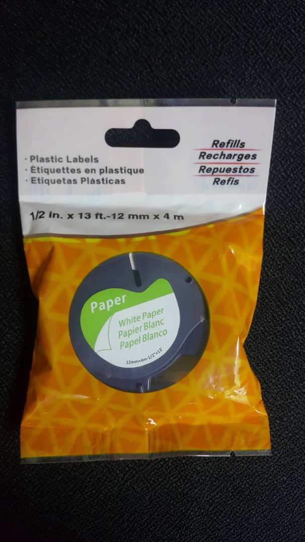 Dymo Letra Tag 12mm X 4m Paper (91200)