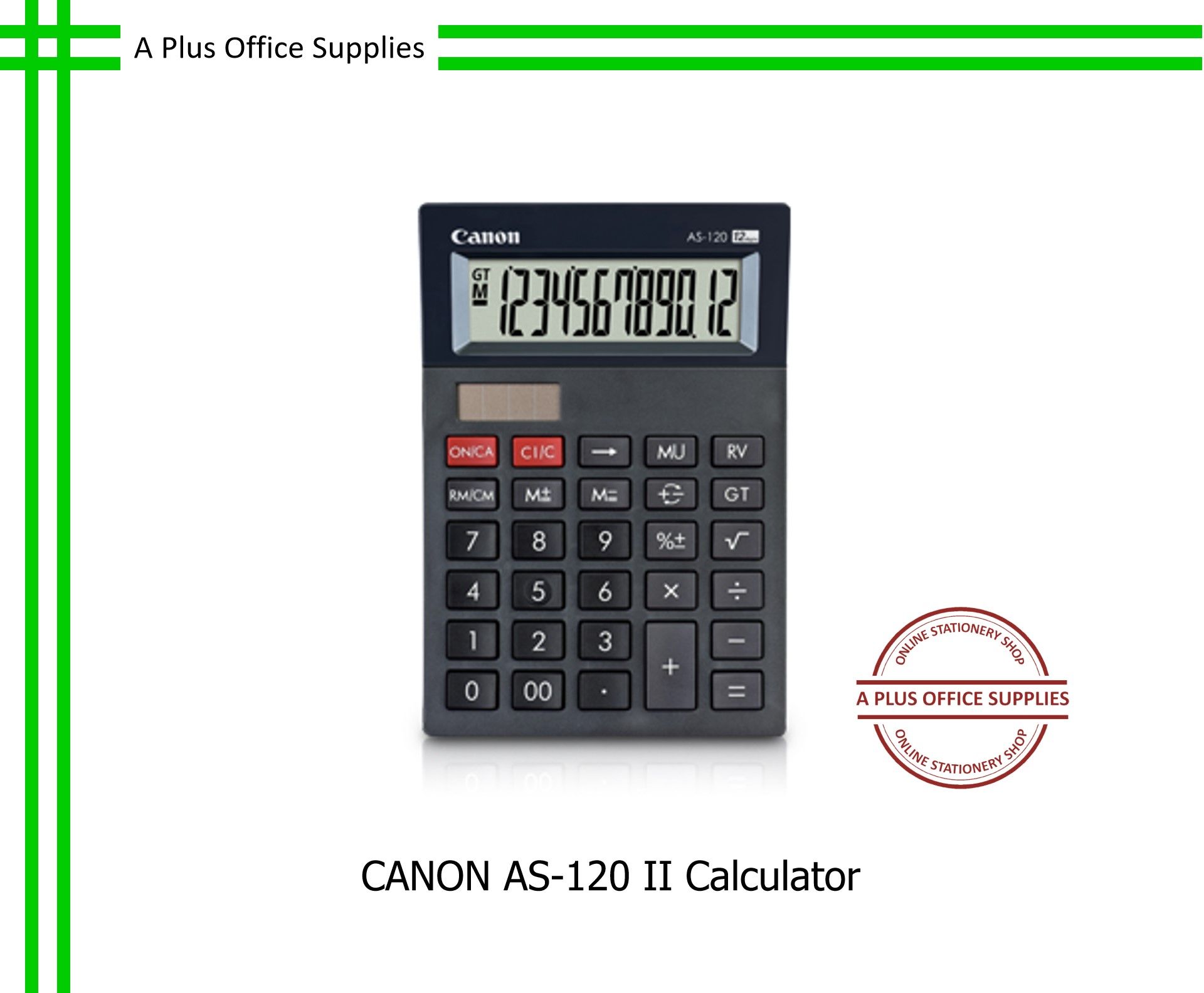 CANON AS-120 II Calculator / Kalkulator 12 Digit