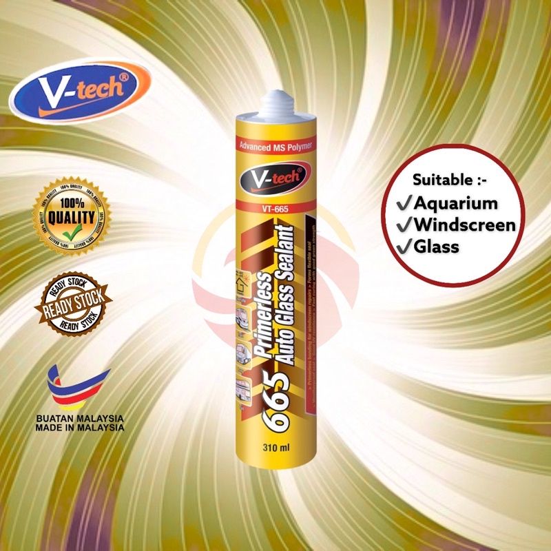 V-TECH VT-665 PRIMERLESS AUTO GLASS SEALANT 310ML