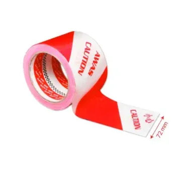 72mm X 70 Meter 3 Language Awas Caution 灏忓績 Safety Road Tape (RED WHITE)