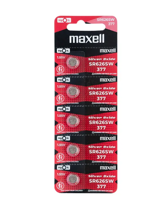 Maxell Silver Oxide Micro Battery (5pcs card pack) SR626