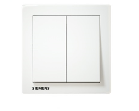 SIEMENS RELFA 5TD1324-3PC01 2GANG BELL PRESS SWITCH (WHITE)