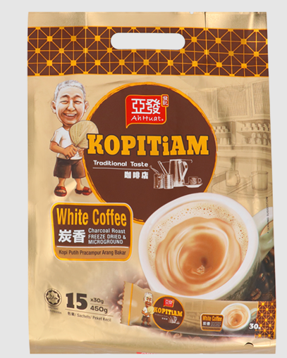 AH HUAT WHITE COFFEE KOPITIAM CHARCOAL ROAST 15SX28G