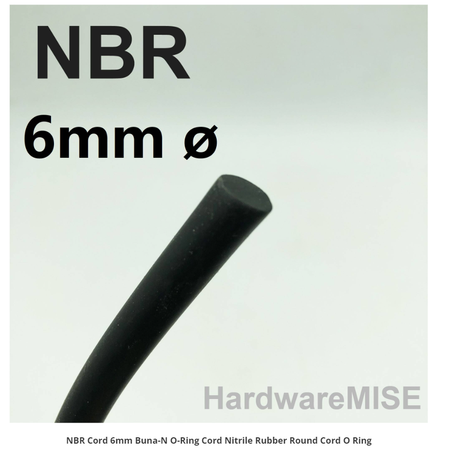 NBR CORD 6MM BUNA-NO-RING CORD NITRILE RUBBER ROUND CORD O RING