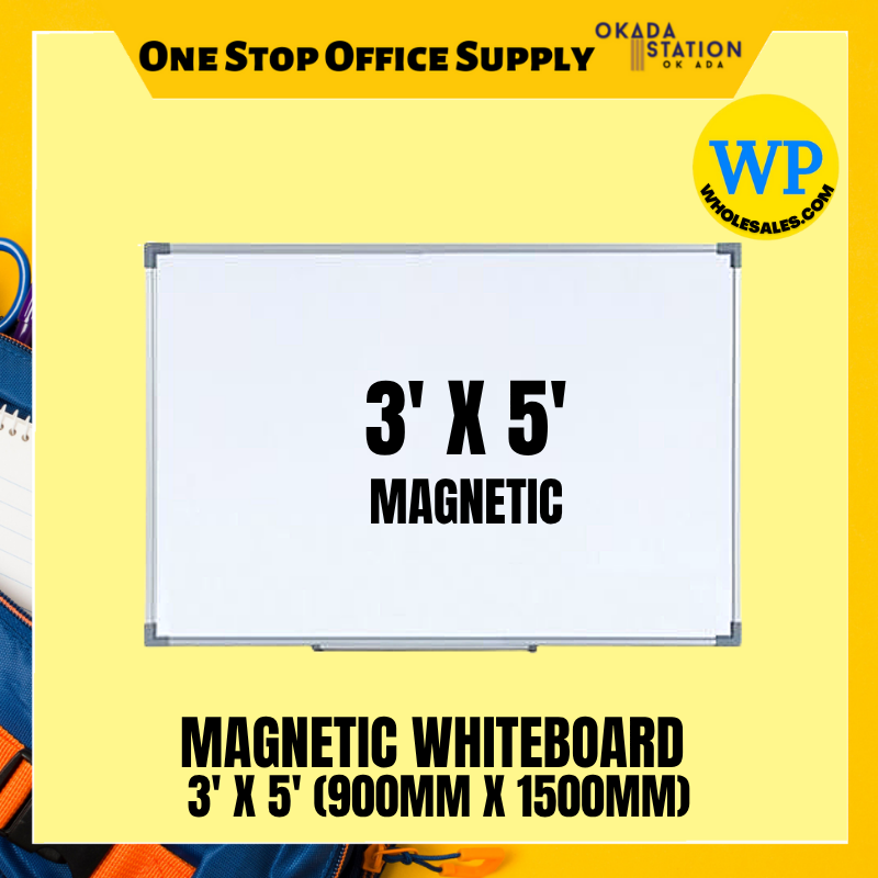 Board Magnetic Whiteboard With Aluminium Frame 3' x 5' / Whiteboard / Magnetic Whiteboard / Frame / Whiteboard with Aluminium Frame / Whiteboard / SMB-35