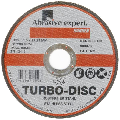 SUHNER TURBO CUTTING DISC / SIZE: 125MM X 6MM X16 MM S/STEEL