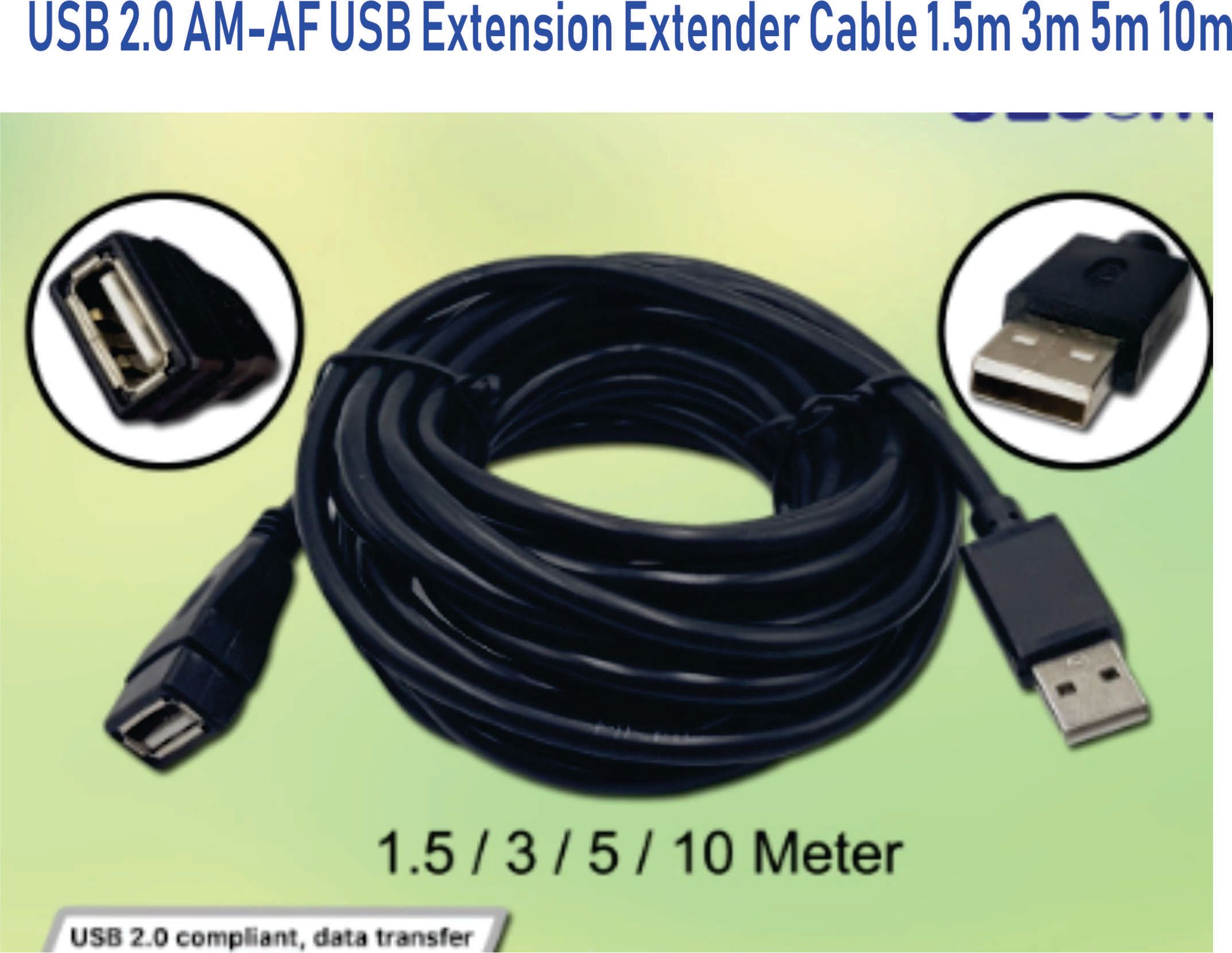 USB 2.0 AM-AF USB Extension Extender Cable 1.5m 3m 5m 10m Male to Female USB 2.0 Extension Cable USB Cable Extender
