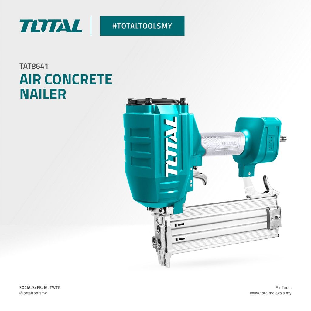 TOTAL TAT8641 AIR CONCRETE NAILER (SPRAYING PRESSURE 5-8 BAR (72-116 PSI))
