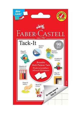 FABER CASTELL TACK IT WHITE 90PCS -50GMS / Faber Castell / Tack It / White / 90pcs / Faber Castell Tack It White