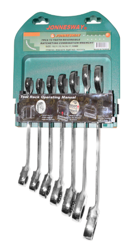 JONNESWAY 7PCS 72 TEETH RATCHETING COMBINATION WRENCH SET(MM)