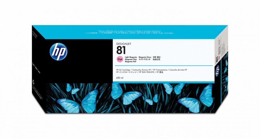 Genuine Malaysia HP Warranty - HP 81 Light Magenta Dye Ink Cartridge