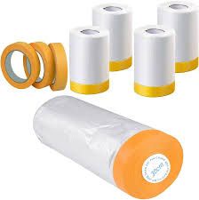 Pre-Taped Masking Film 30 - 300cm for Auto / Furniture Body Painting, Protective Covering, Dust Protection, Spraying (280cmX10Meter)