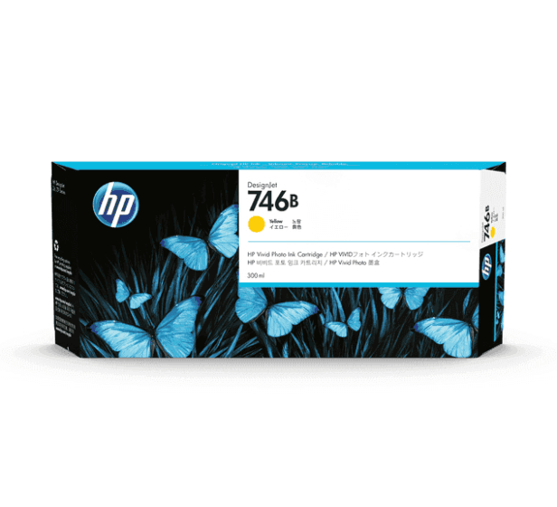 Genuine Malaysia HP Warranty - HP 746B Yellow DesignJet 300ml Ink Cartridge