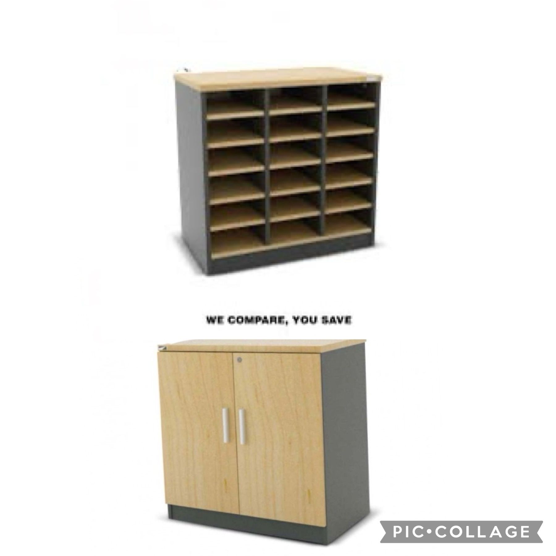 Pigeon Hole Cabinet (18 Hole) + Swing Door Cabinet