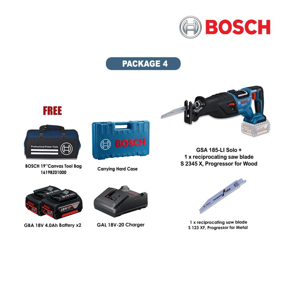 BOSCH GSA185 GSA 185-LI GSA 185 RECIPROCATING SAW SABRE SAW BATTERY SAW CORDLESS SAW POWER SAWS