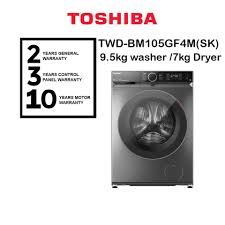 Toshiba 9.5/7.0 KG WASHER DRYER TWD-BM105GF4M(SK) INVERTER MOTOR CONDENSER DRYER