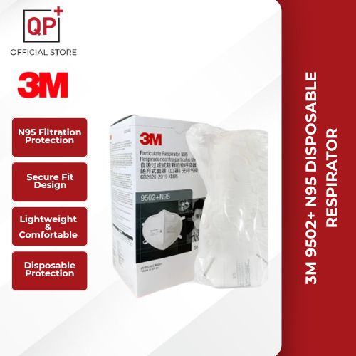 3M 9502+ N95 DISPOSABLE RESPIRATOR | TOPENG PERNAFASAN 3M | 3M 口罩-