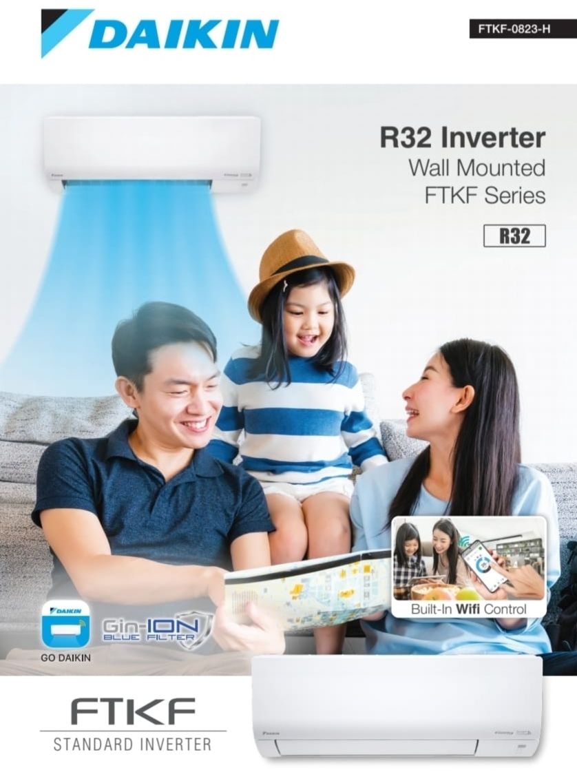 Daikin Aircond 2.0 Horsepower Tanpa Pemasangan