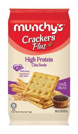 MCV Crackers Plus High Protein Chia Seed 300 g x 12