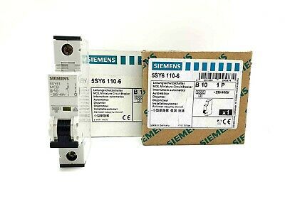 Siemens Sentron 10A MCB, 1P Curve B, Breaking Capacity 6 kA, DIN Rail Mount, 230V