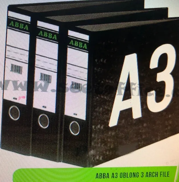 ABBA A3 OBLONG 3 ARCH FILE - BLACK