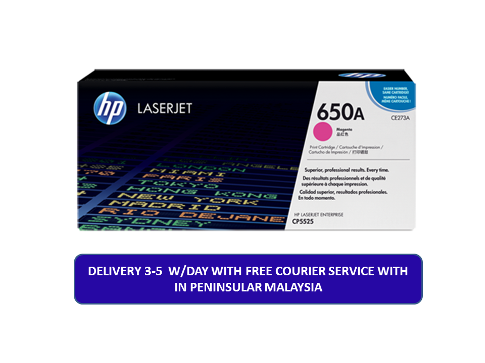 HP 650A Magenta Original LaserJet Toner Cartridge (CE273A)
